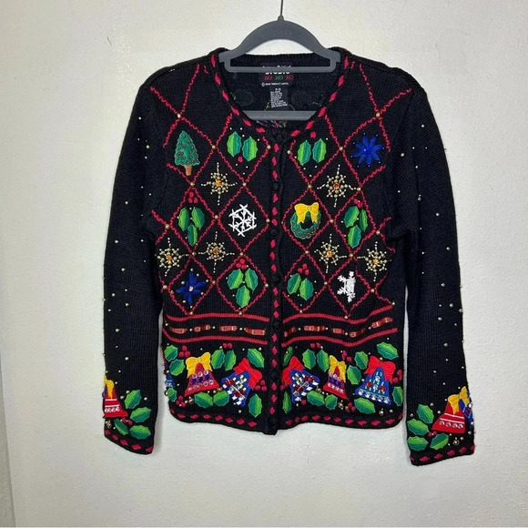 Designers Originals Studio Christmas Cardigan Size Small - Picture 1 of 8